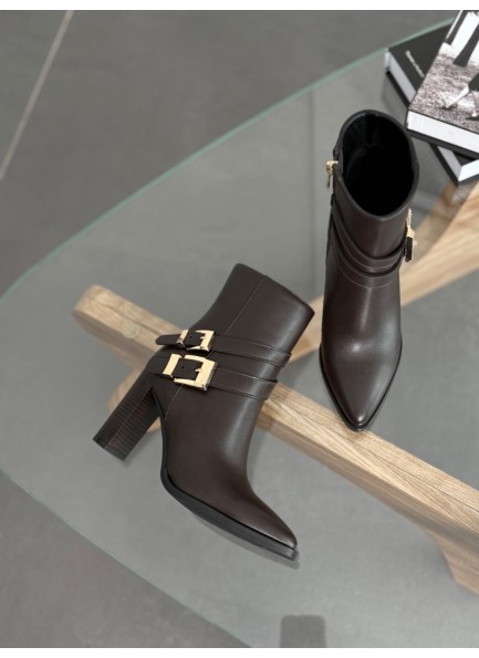 Acı kahve topuklu bot