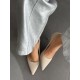 Bej mat saten stiletto