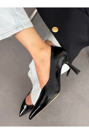 Siyah rugan stiletto