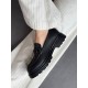 Siyah tokalı loafer 