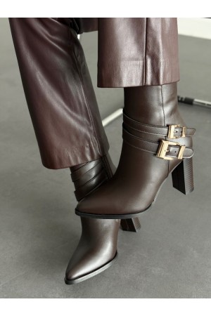 Acı kahve topuklu bot