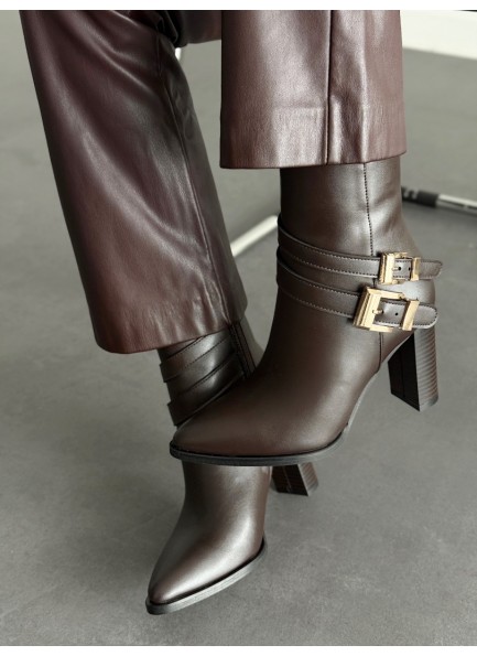 Acı kahve topuklu bot