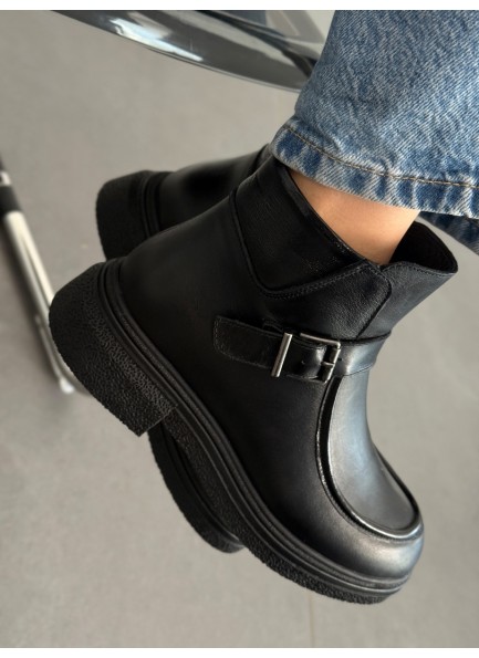 Siyah bilek boy hakiki deri bot