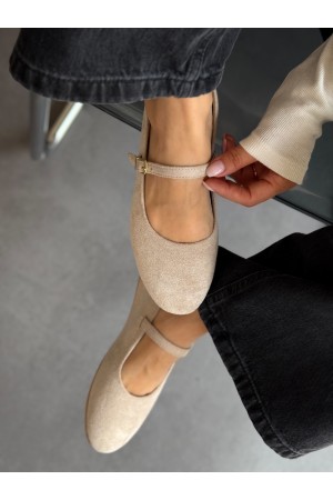 SC1114 Bej içten ökçeli ayakkabı 