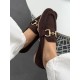 SC1112 Acı kahve ince taban loafer ayakkabı 