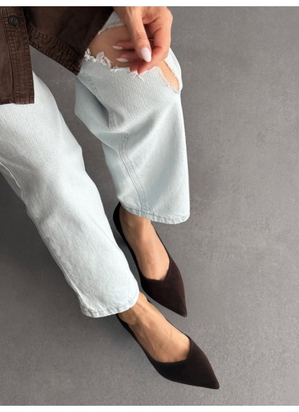 Acı kahve süet hakiki deri stiletto Acı kahve süet hakiki deri stiletto