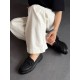 Siyah tokalı loafer 