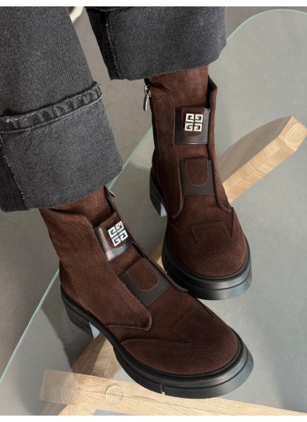 Acı kahve süet hakiki deri bot