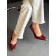 Bordo gold topuklu stiletto