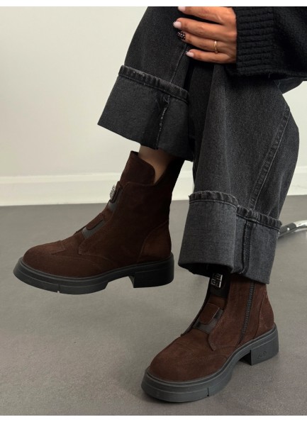 Acı kahve süet hakiki deri bot