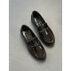 Acı kahve rugan tokalı loafer