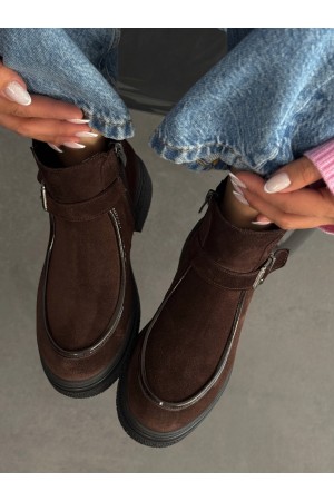 Acı kahve bilek boy hakiki deri bot