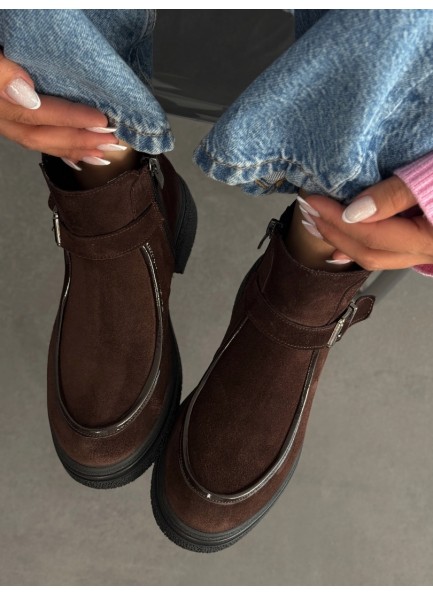 Acı kahve bilek boy hakiki deri bot