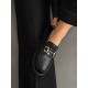 Siyah tokalı loafer ayakkabı 