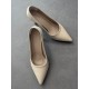 Bej mat saten stiletto