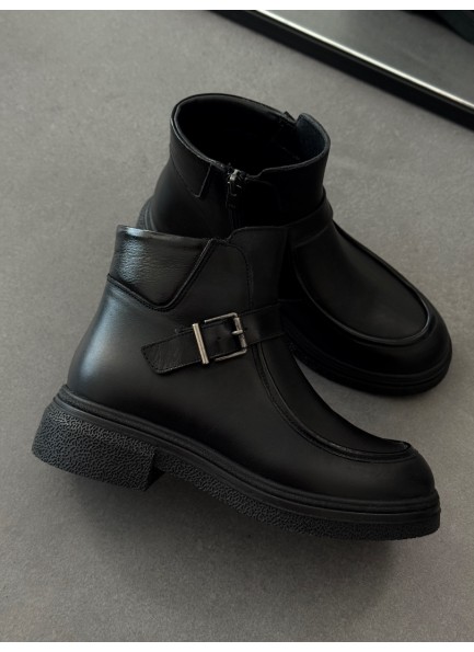 Siyah bilek boy hakiki deri bot