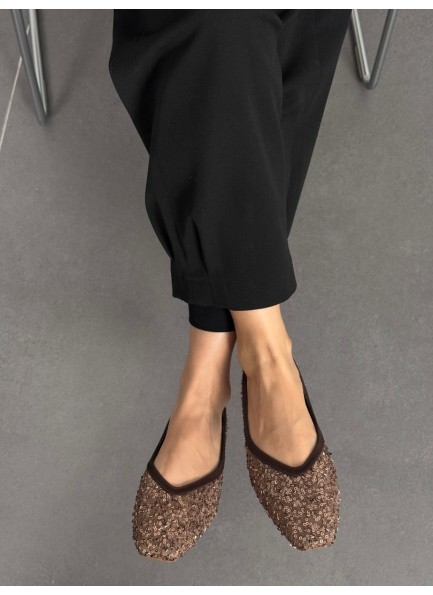 Acı kahve küt kalıp pullu babet 