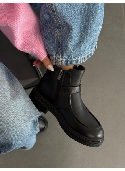 Siyah bilek boy hakiki deri bot