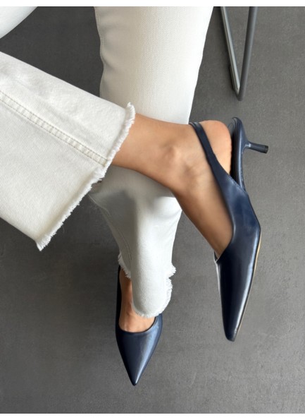 Lacivert topuklu ayakkabı 
