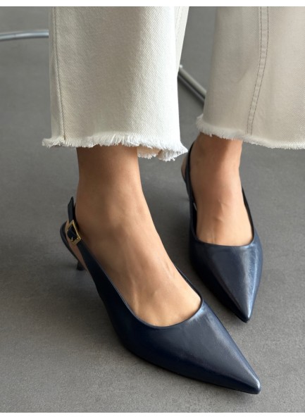 Lacivert topuklu ayakkabı 