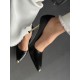 Siyah gold topuklu stiletto