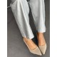 Bej mat saten stiletto