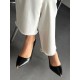 Siyah gold topuklu stiletto