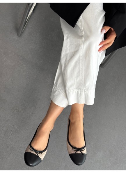 SC0061 Bej hakiki deri fiyonklu babet