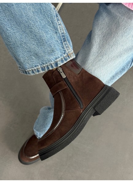 Acı kahve bilek boy hakiki deri bot