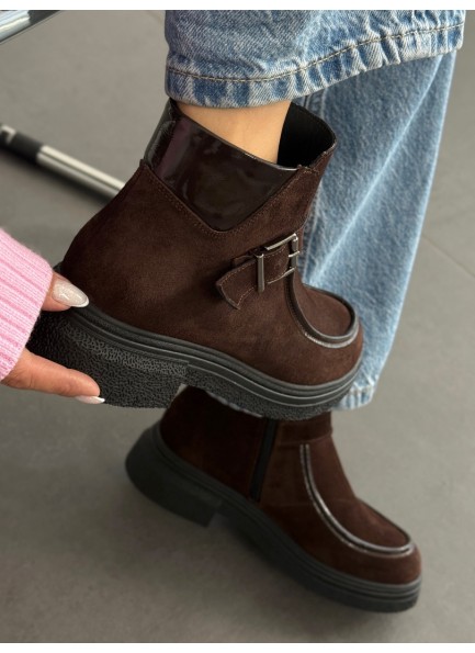 Acı kahve bilek boy hakiki deri bot