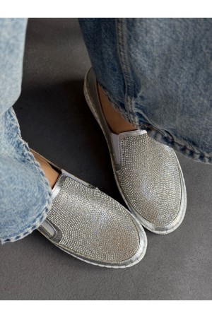 Gümüş taşlı ayakkabı 