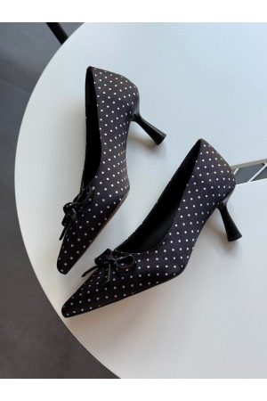 Puantiyeli siyah Stiletto