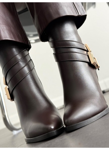 Acı kahve topuklu bot