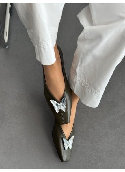 Haki kelebek tokalı babet