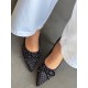 Puantiyeli siyah Stiletto