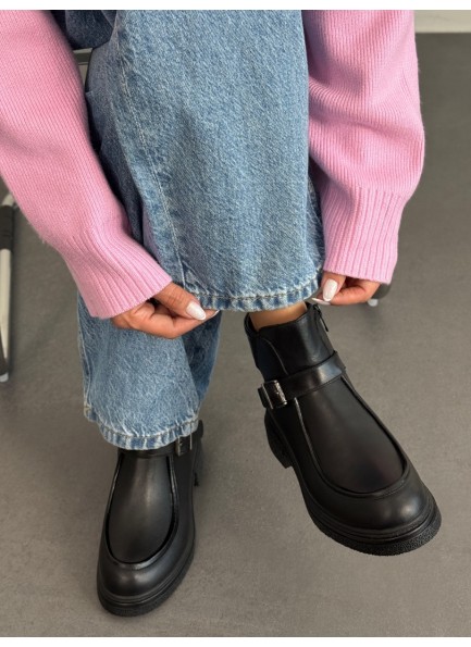 Siyah bilek boy hakiki deri bot